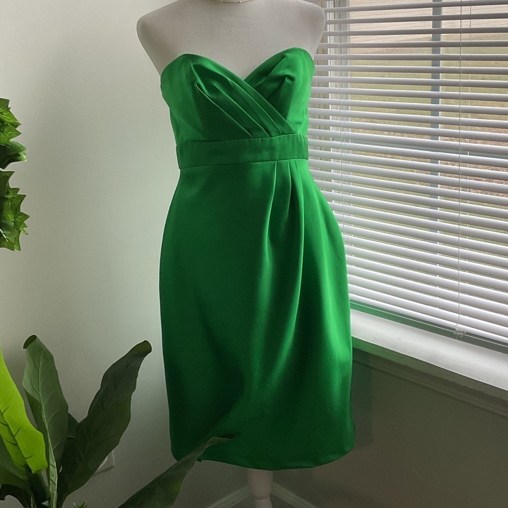 ALFRED. ANGELO. Elegant Green Strapless DRESSES SIZE 4 - Picture 3 of 8